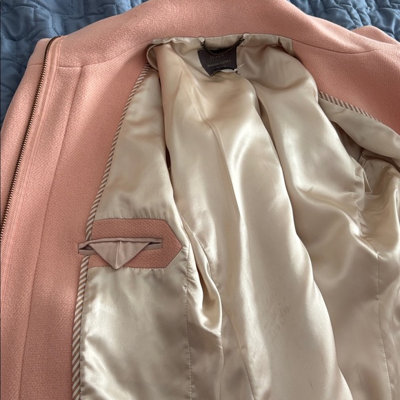 J.Crew Pale pink Nello Gori wool Stadium Cloth Coat Sz 2 4 Small - Picture 12 of 13